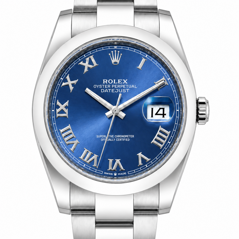 Rolex Datejust 41MM Blue Roman Dial 126300 Stainless Steel Watch